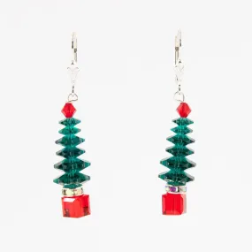 Swarovski® Crystal Festive Christmas Tree Earrings