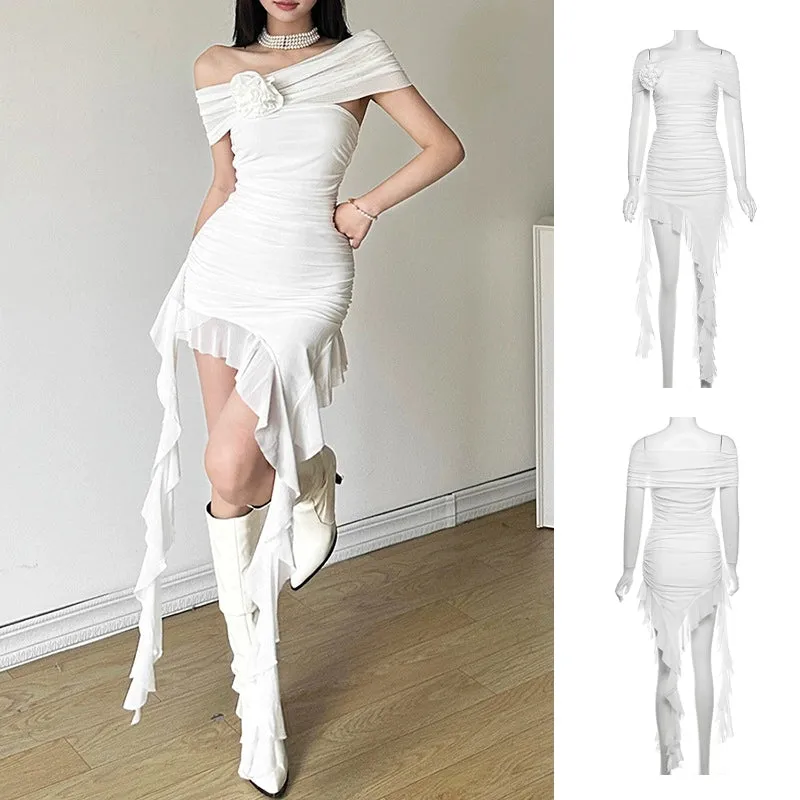 Sweet and Spicy Suspender Bandeau Dress (ROSE)
