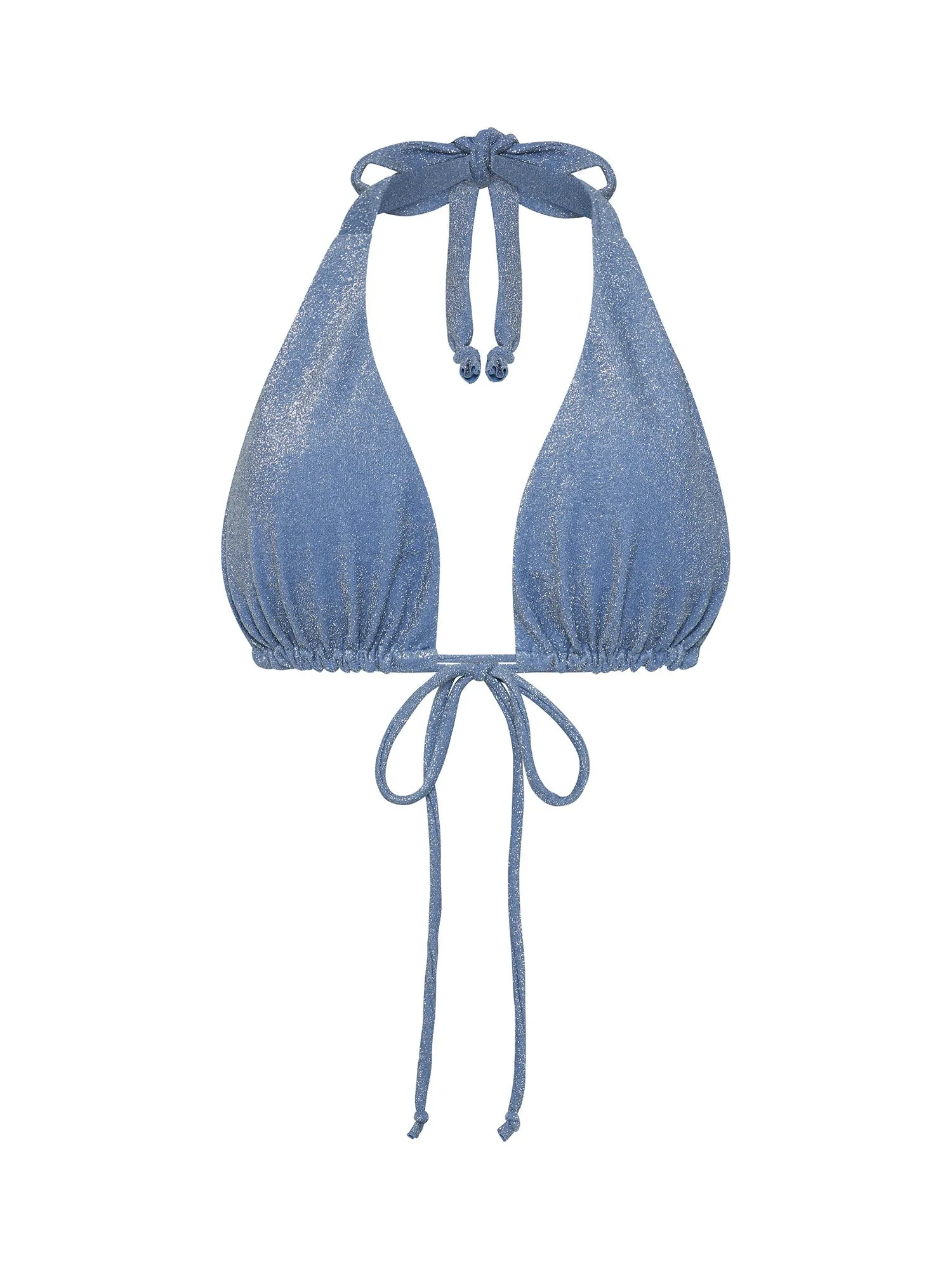 Swimwear Shimmer Multiway Bikini Top & Hi-Leg String Bottom Set Mineral Blue