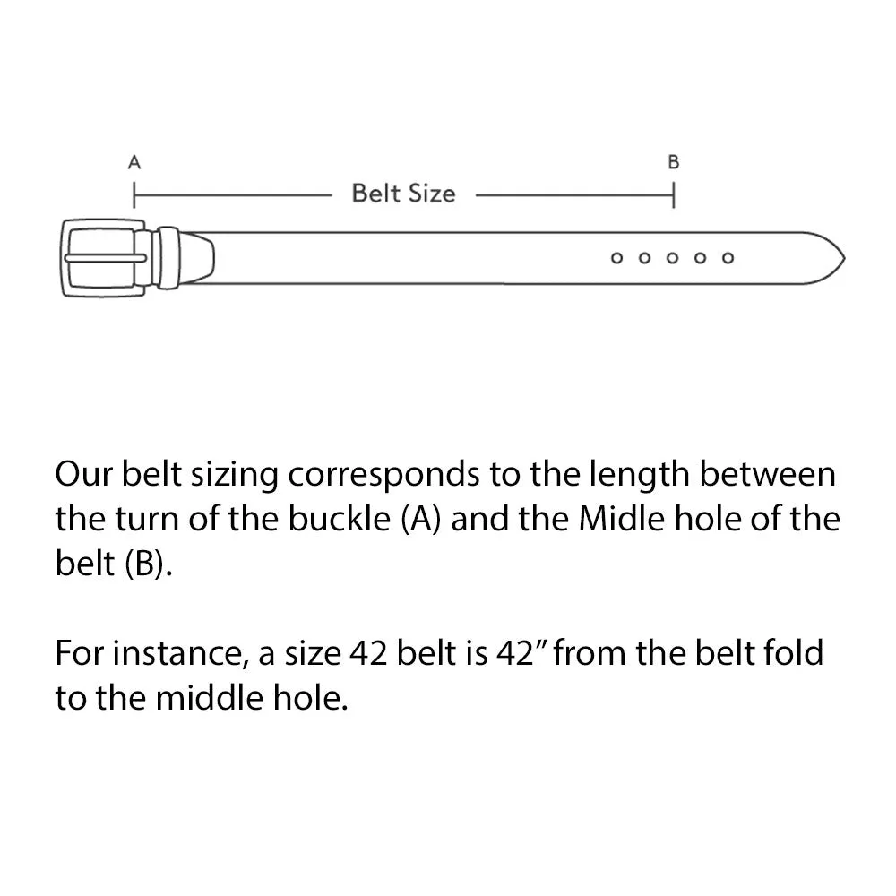 The Jericho Belt - Classic Brown Leather Belt | Bronze