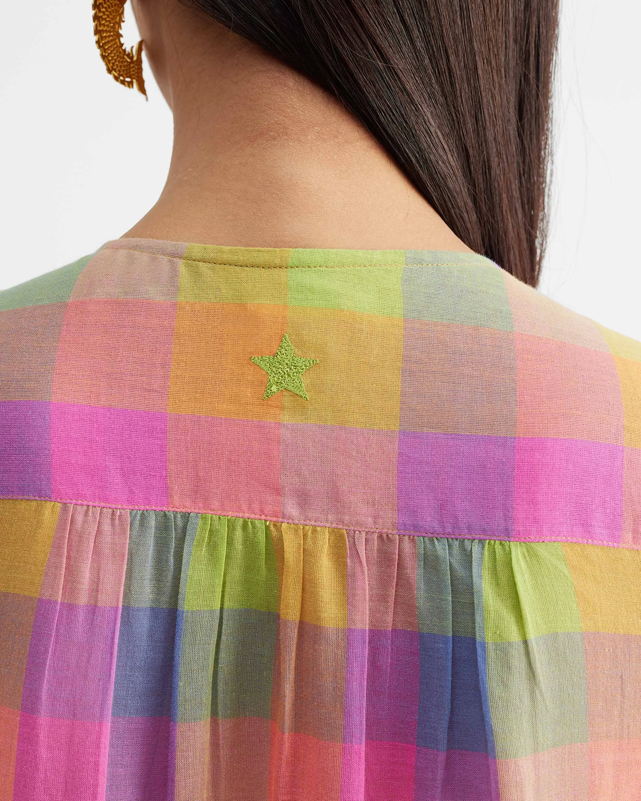 The Pleated Waist Kurta Set - Multi Colour