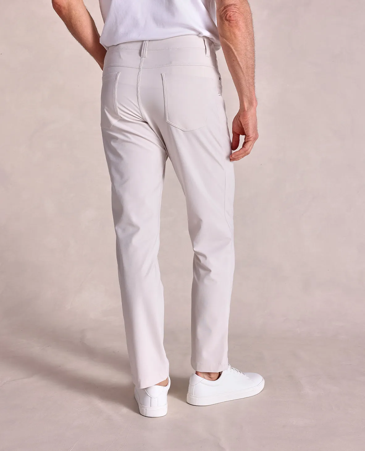 The Voyager - Performance Knit 5-Pocket Pant - Ivory