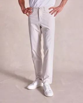 The Voyager - Performance Knit 5-Pocket Pant - Ivory