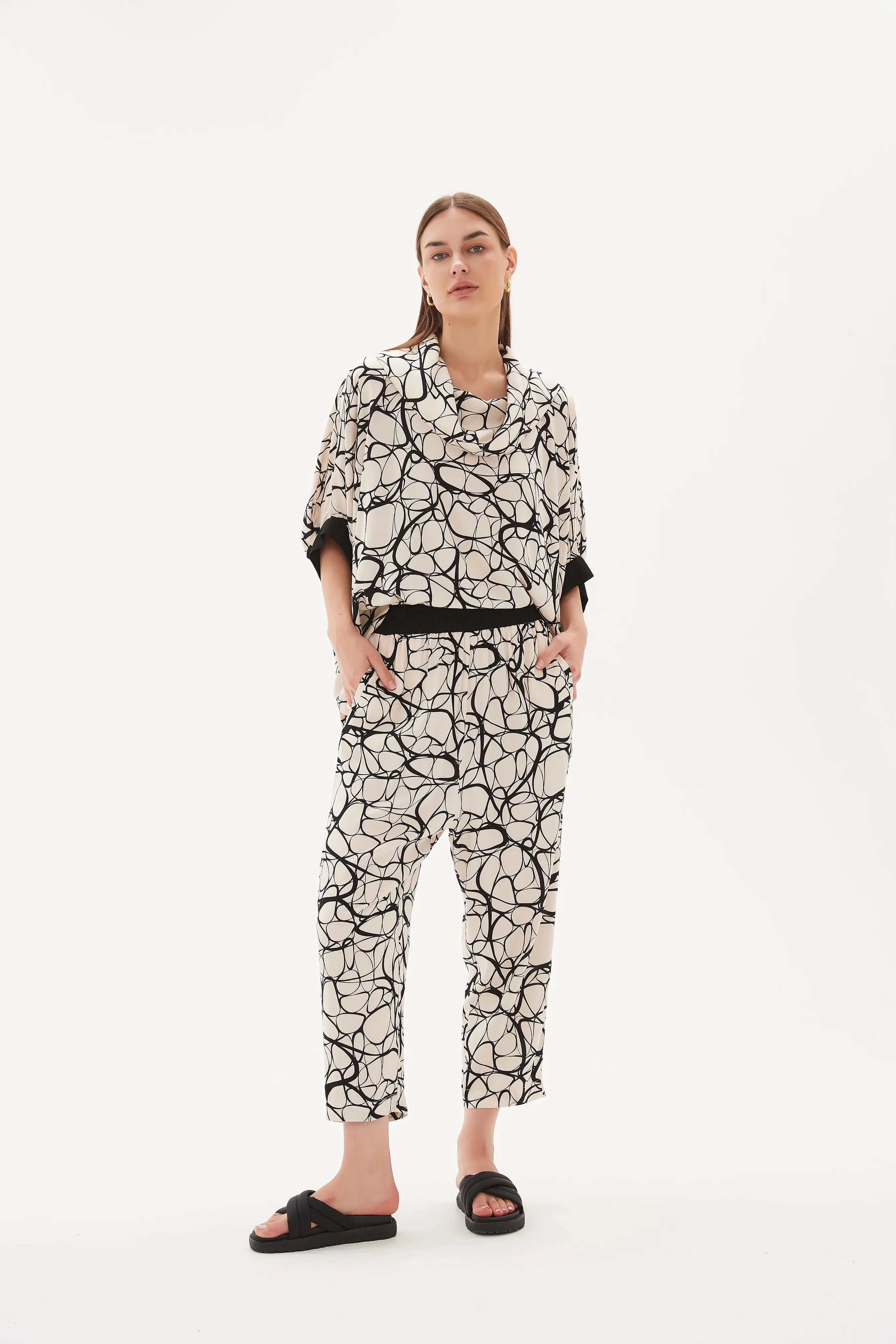 Tirelli Drop Crotch Contrast Pant