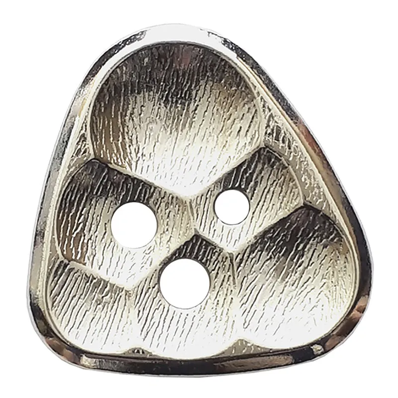 Triangle Metal 30mm Button - Silver