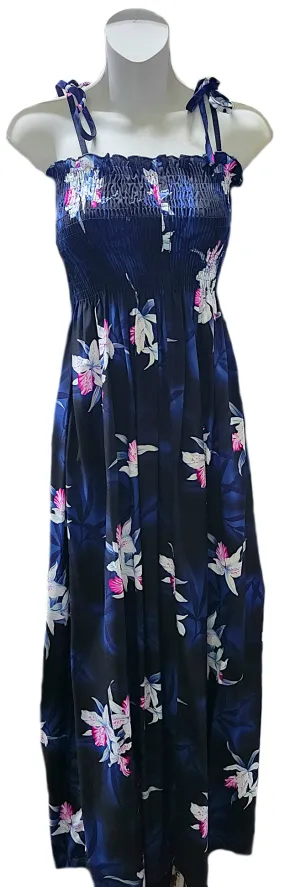 Tube Top Dress Midnight Orchid Black