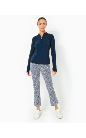 UPF 50  Luxletic 28" Corso Kick Flare Pant - Low Tide Navy X Resort White - Butterfly Pattern