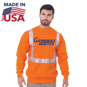 USA Made Class 2 Pre-Shrunk Segmented Tape Safety Sweatshirt