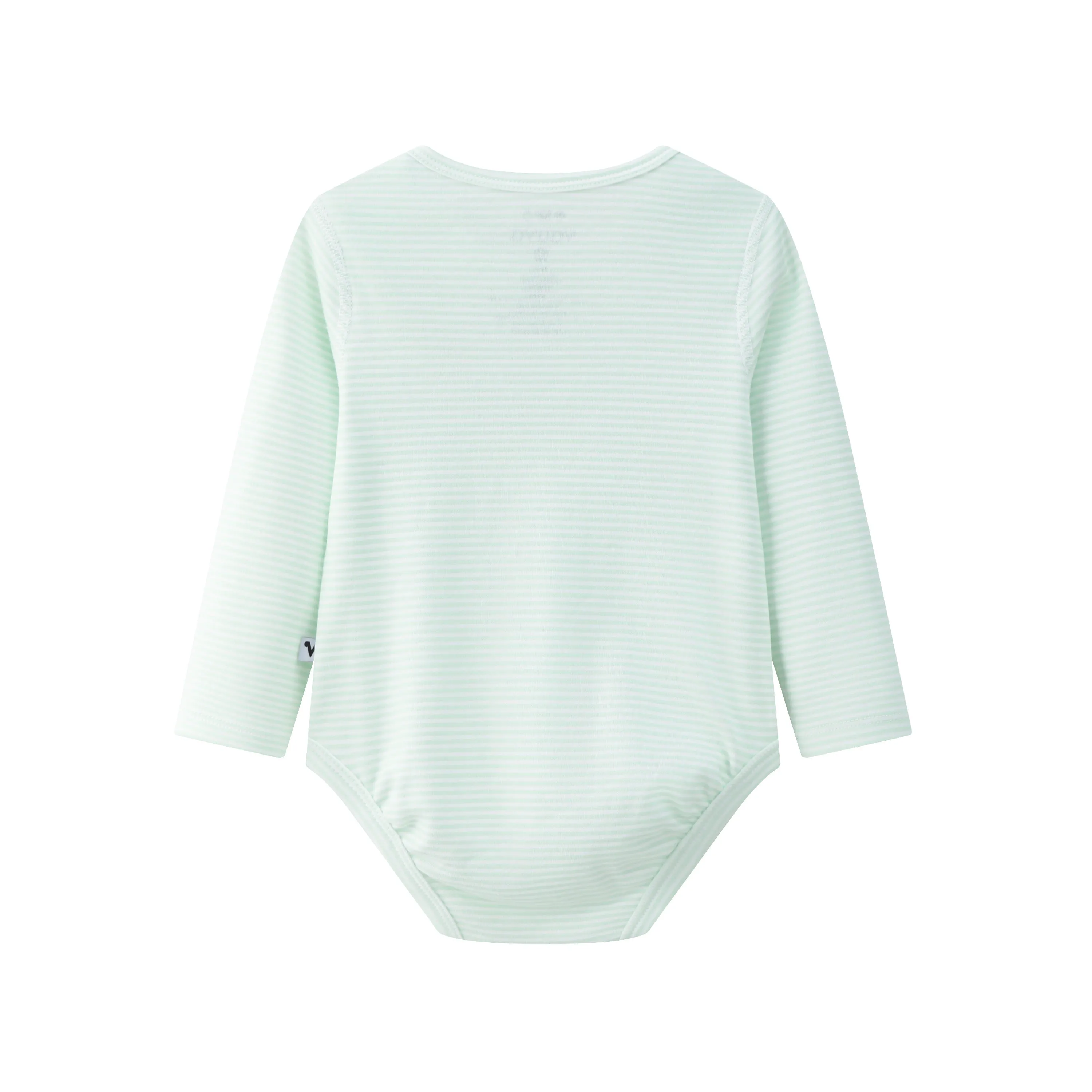 Vauva BBNS - Baby Anti-bacterial Organic Cotton Bodysuits (2-pack Green/Strips)