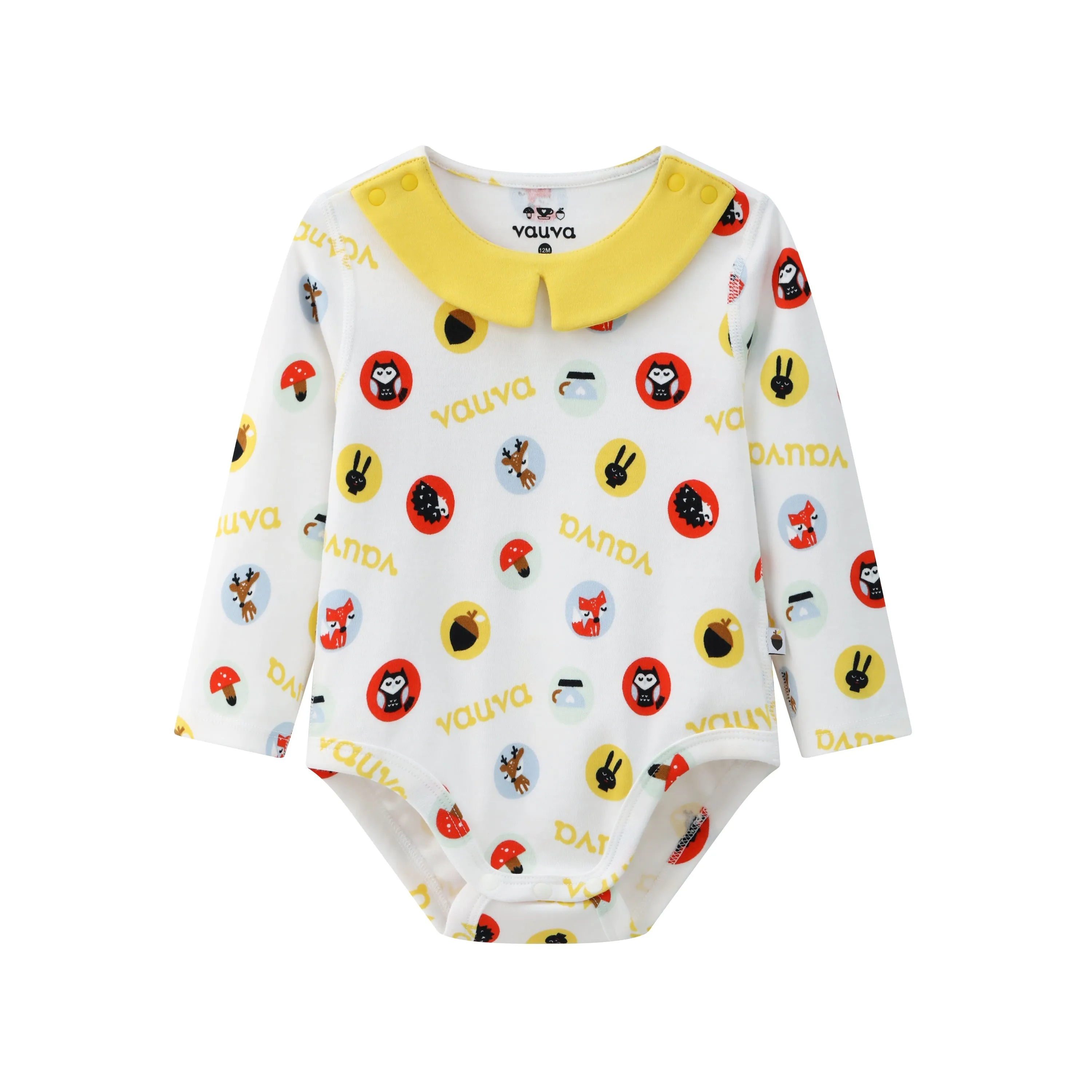 Vauva BBNS - Baby Organic Cotton Crew Neck Bodysuits (2-Pack)