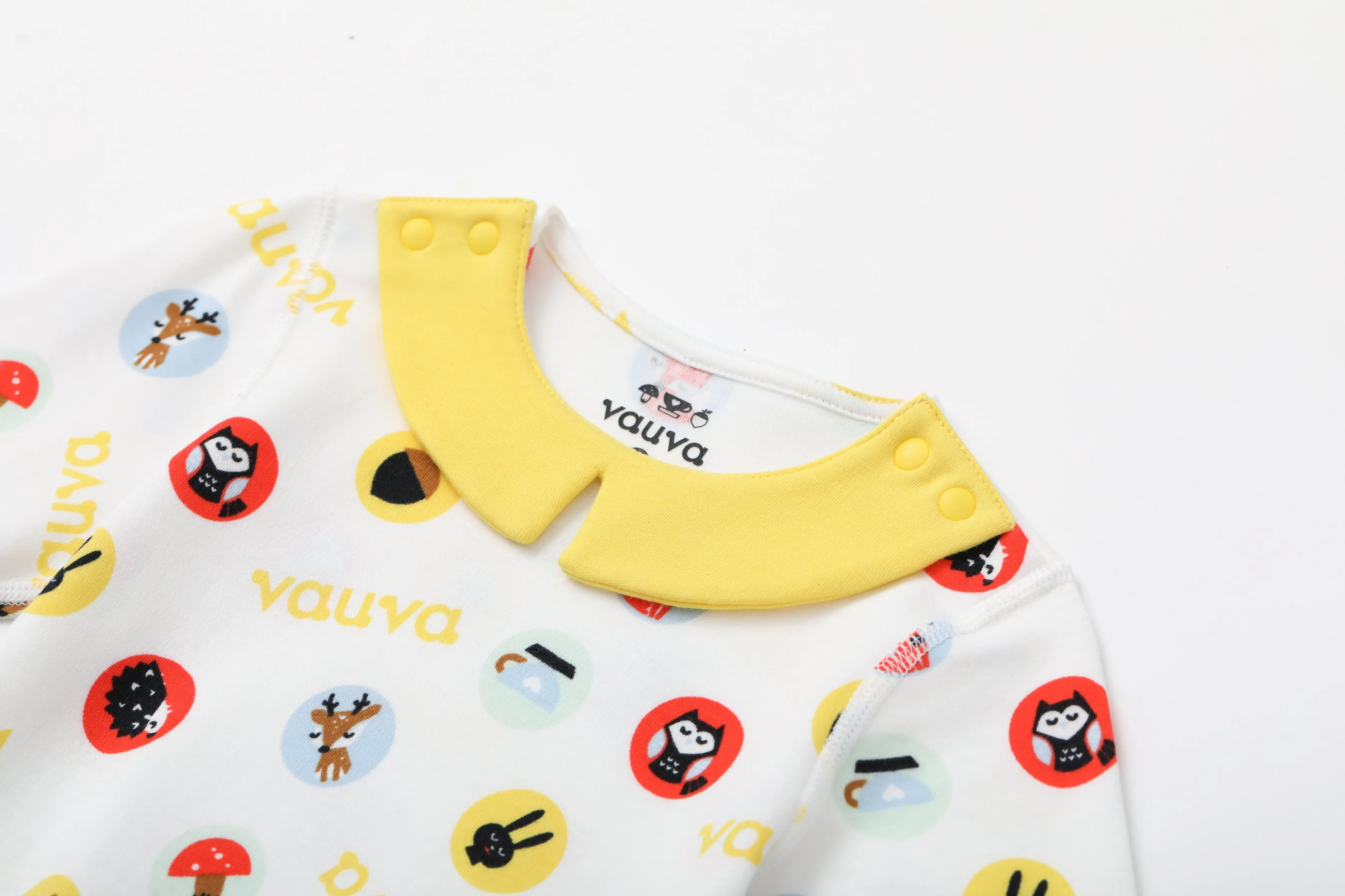 Vauva BBNS - Baby Organic Cotton Crew Neck Bodysuits (2-Pack)