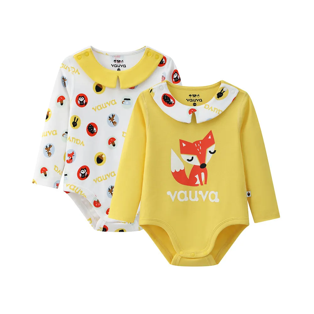 Vauva BBNS - Baby Organic Cotton Crew Neck Bodysuits (2-Pack)