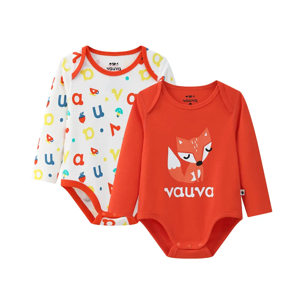 Vauva BBNS - Baby Organic Cotton Printed Bodysuits (2-Pack)
