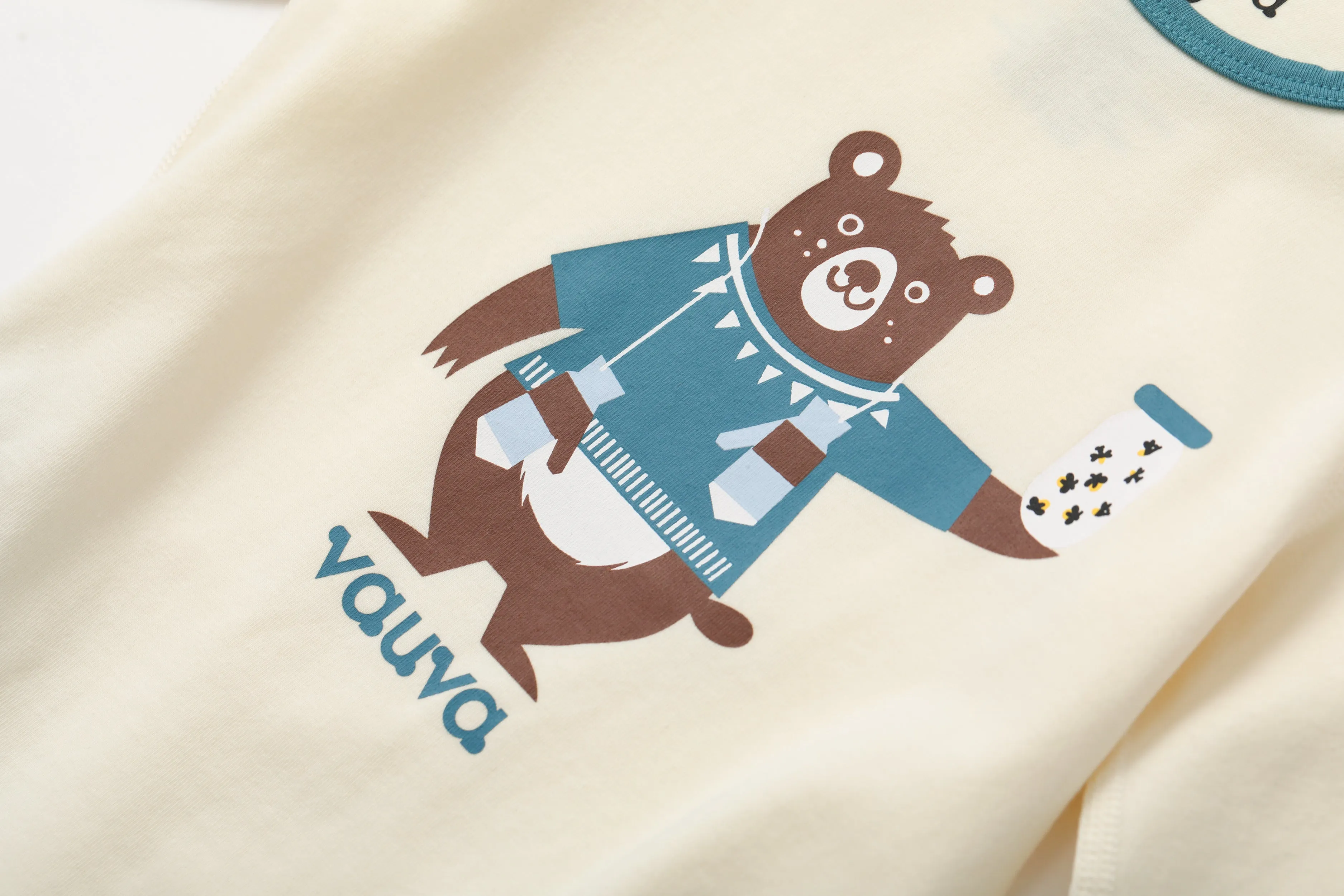 Vauva BBNS Forest Series - Organic Cotton Hedgehog Print Bodysuits (2-pack)