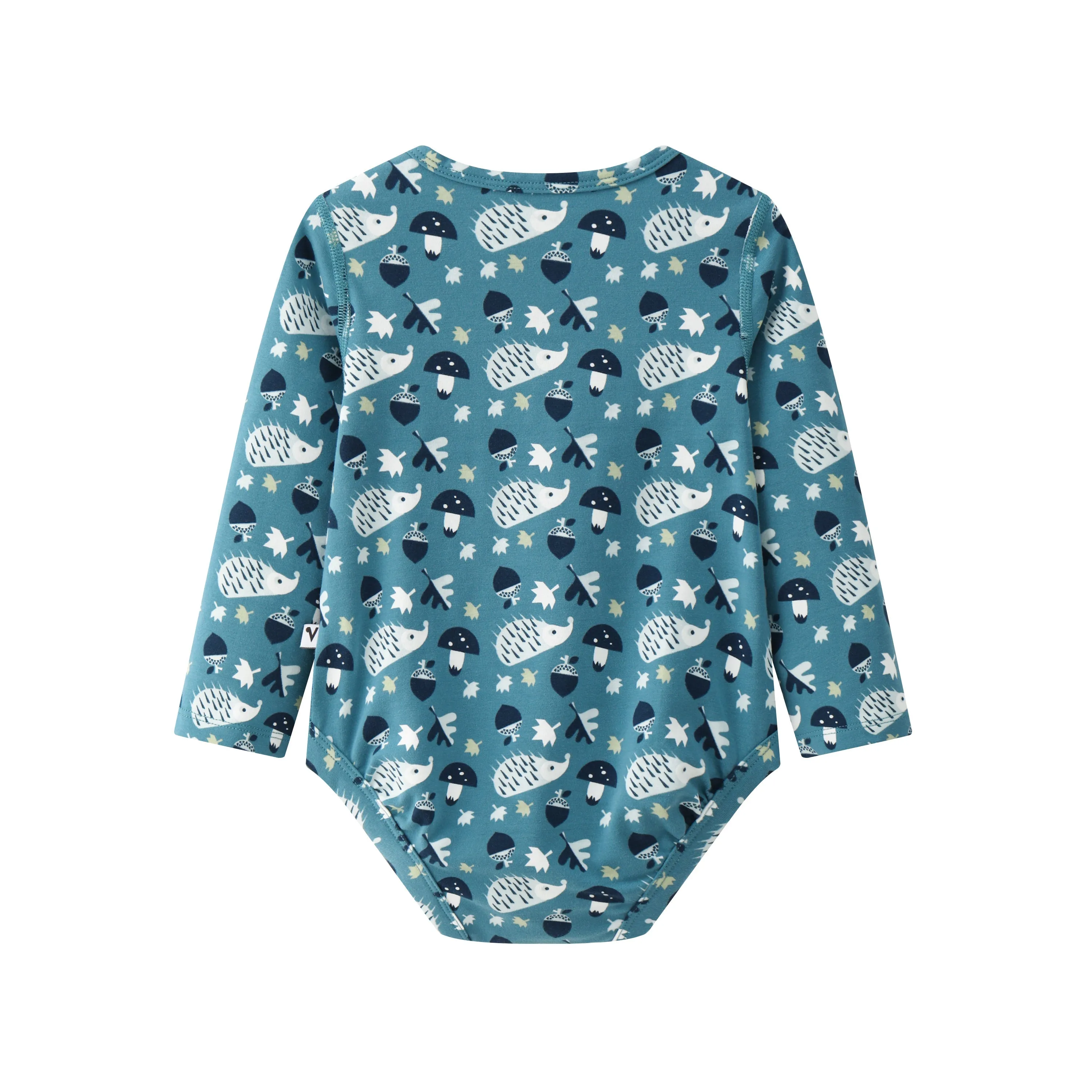 Vauva BBNS Forest Series - Organic Cotton Hedgehog Print Bodysuits (2-pack)