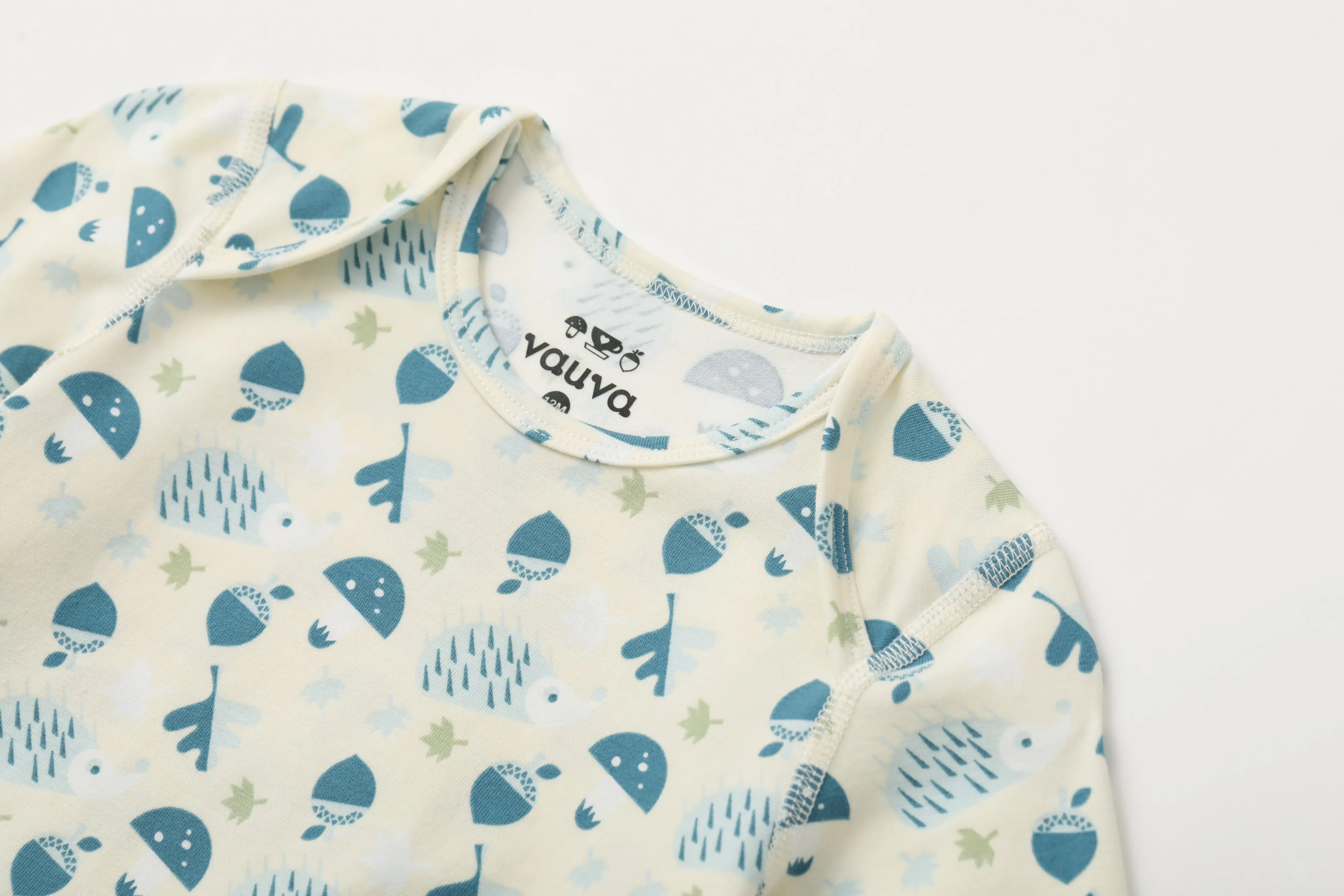 Vauva BBNS Forest Series - Organic Cotton Mushroom Print Bodysuits (2-pack)