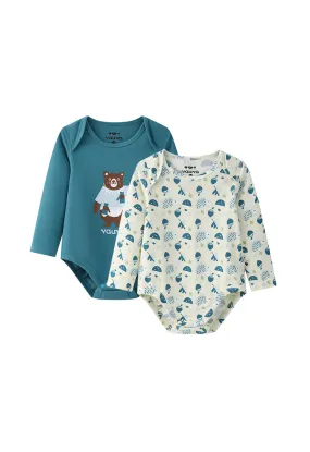 Vauva BBNS Forest Series - Organic Cotton Mushroom Print Bodysuits (2-pack)