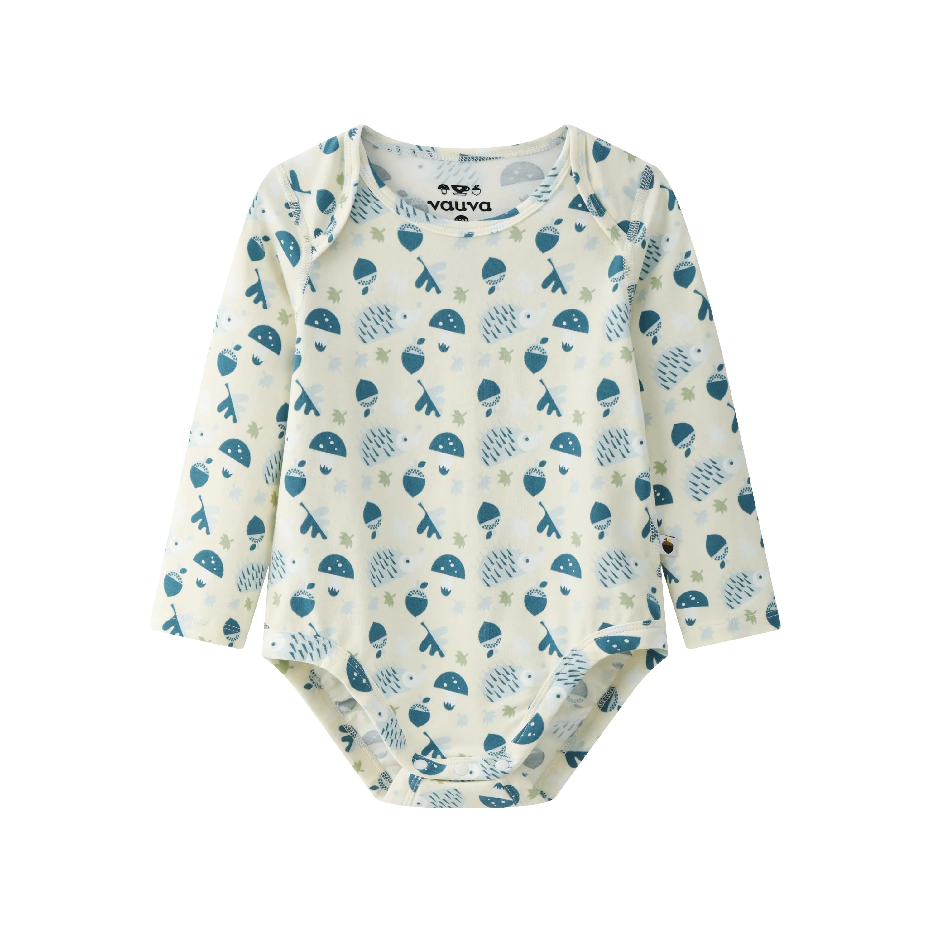 Vauva BBNS Forest Series - Organic Cotton Mushroom Print Bodysuits (2-pack)