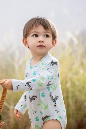 Vauva BBNS - Organic Cotton Crocodile Print Long-Sleeved Bodysuits (2-pack)
