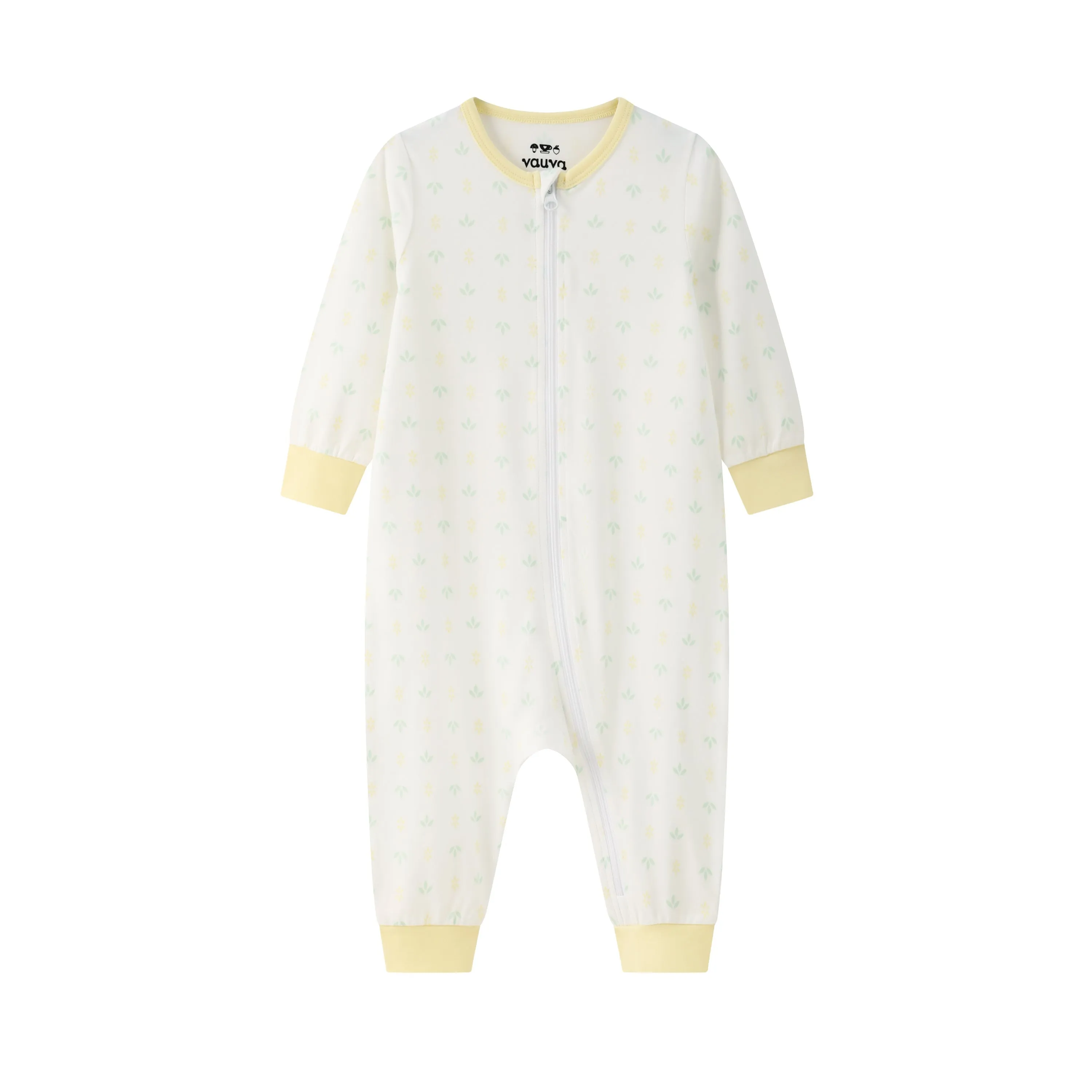 Vauva BBNS - Organic Cotton Light Yellow/White Bodysuits (2-pack)