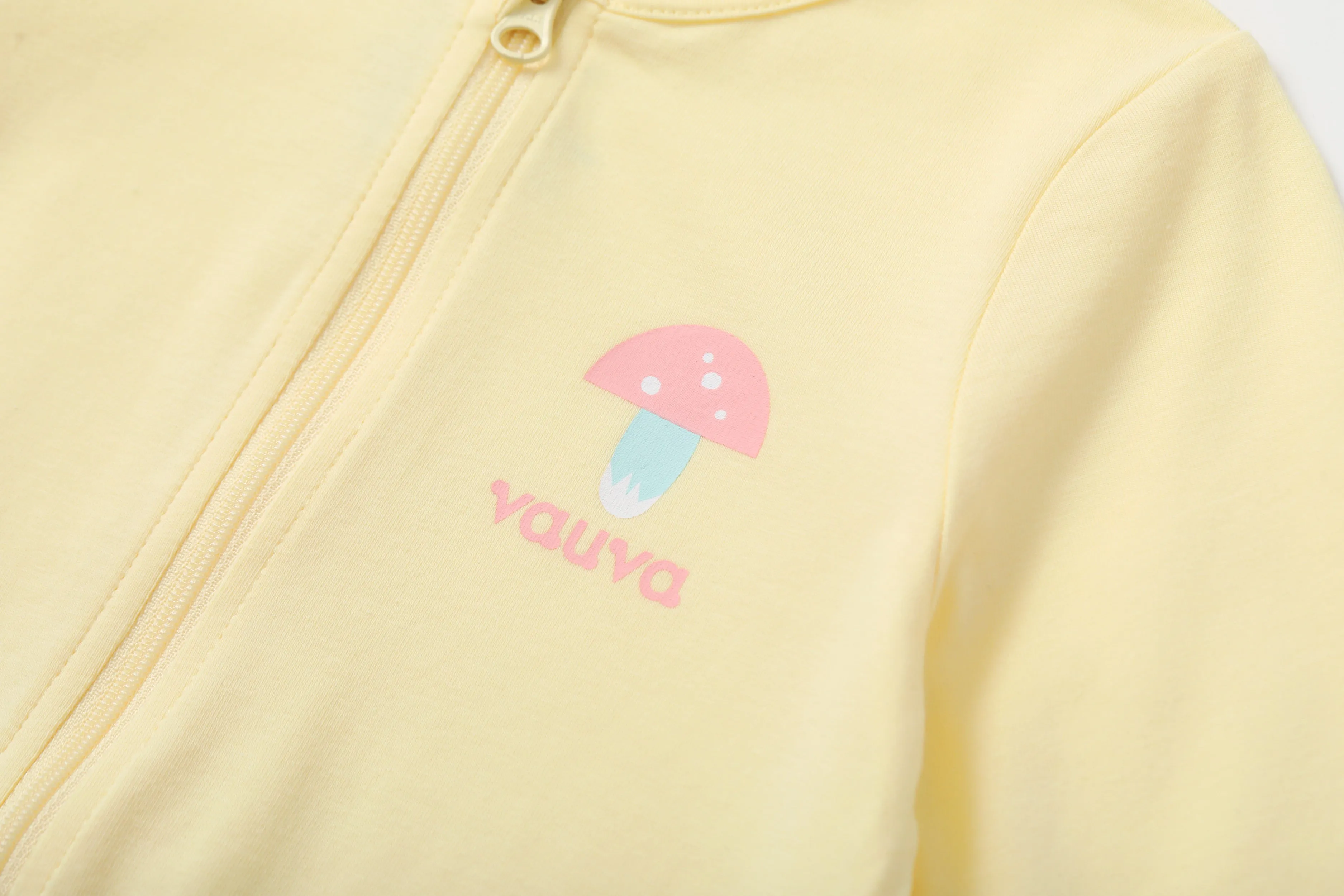 Vauva BBNS - Organic Cotton Light Yellow/White Bodysuits (2-pack)