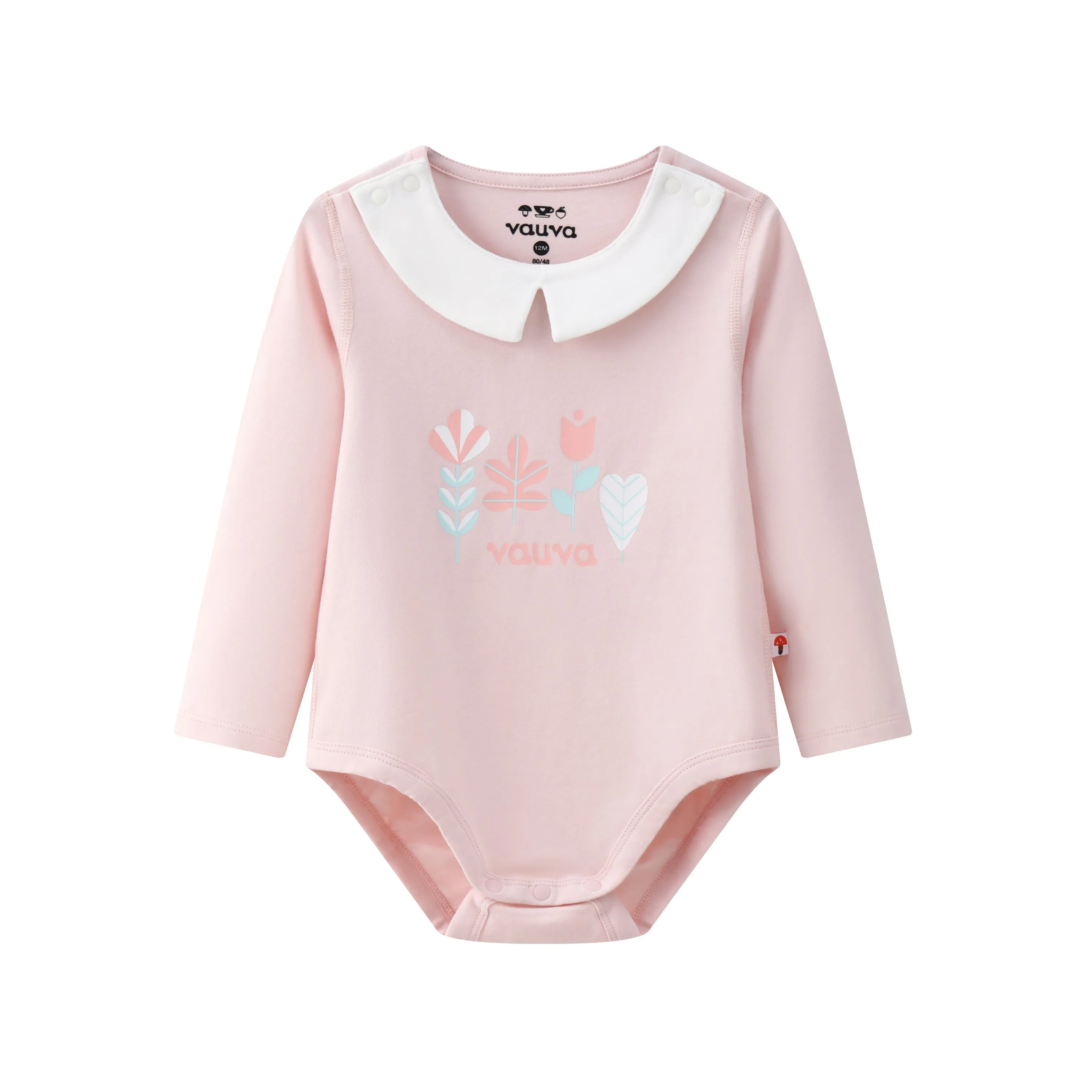 Vauva BBNS - Organic Cotton Pink Long-sleeved Bodysuits (2-pack)