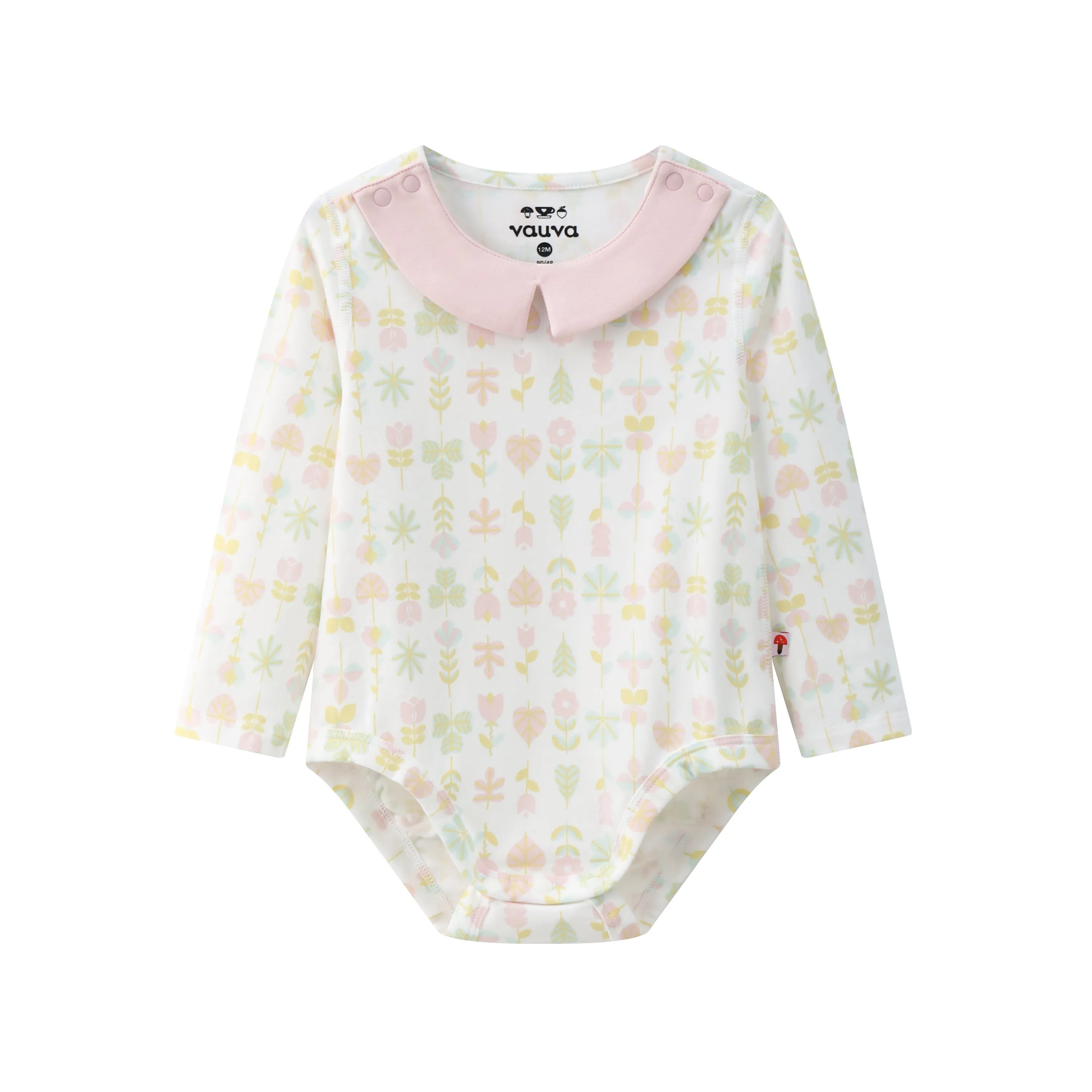 Vauva BBNS - Organic Cotton Pink Long-sleeved Bodysuits (2-pack)