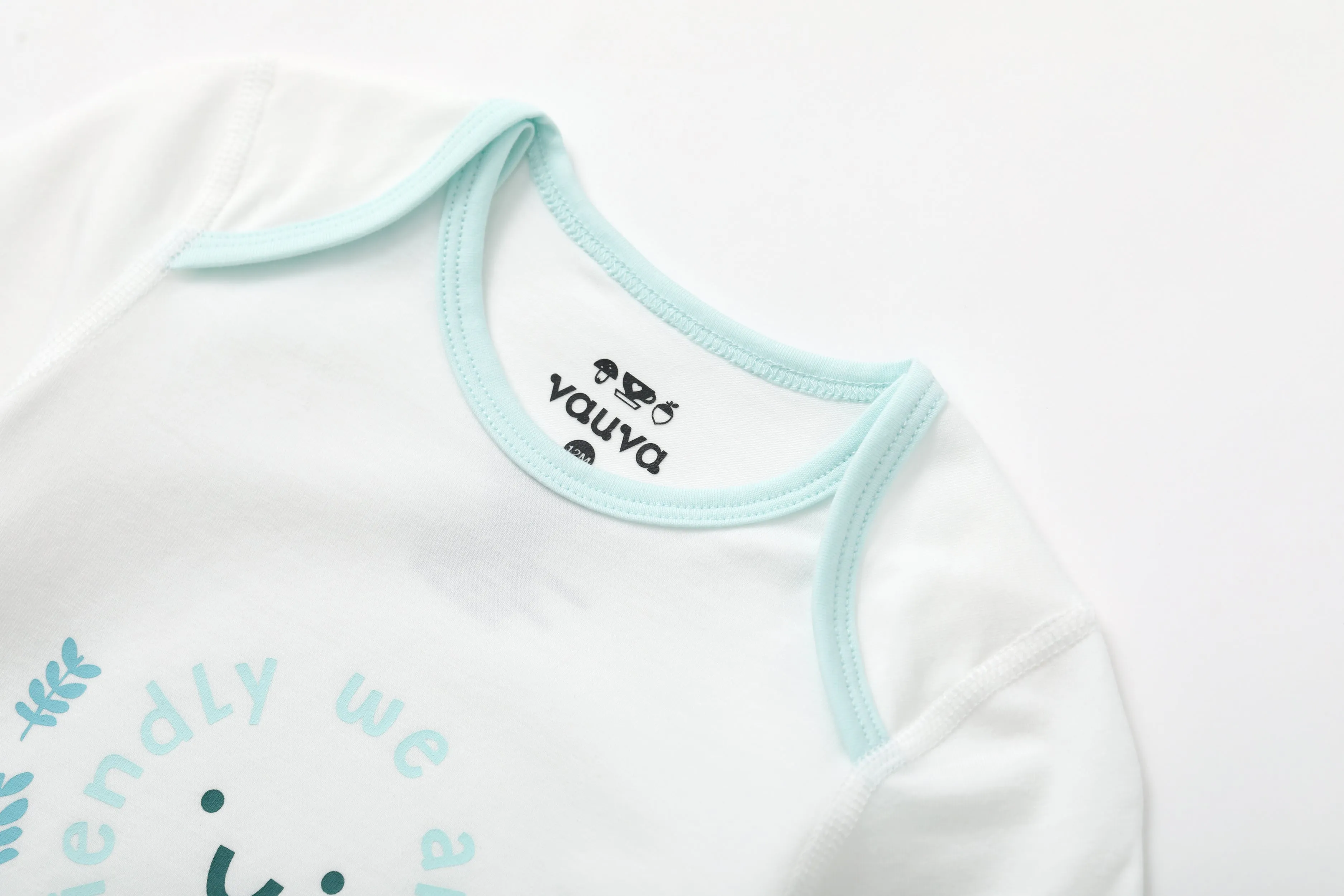 Vauva BBNS - Organic Cotton Print Pattern Bodysuits (2-pack)