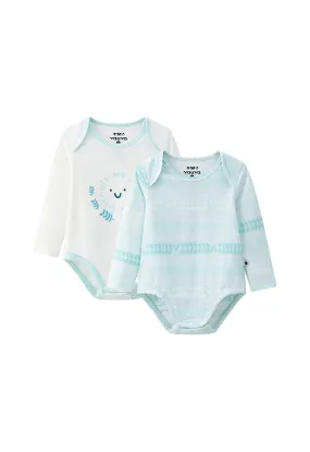 Vauva BBNS - Organic Cotton Print Pattern Bodysuits (2-pack)