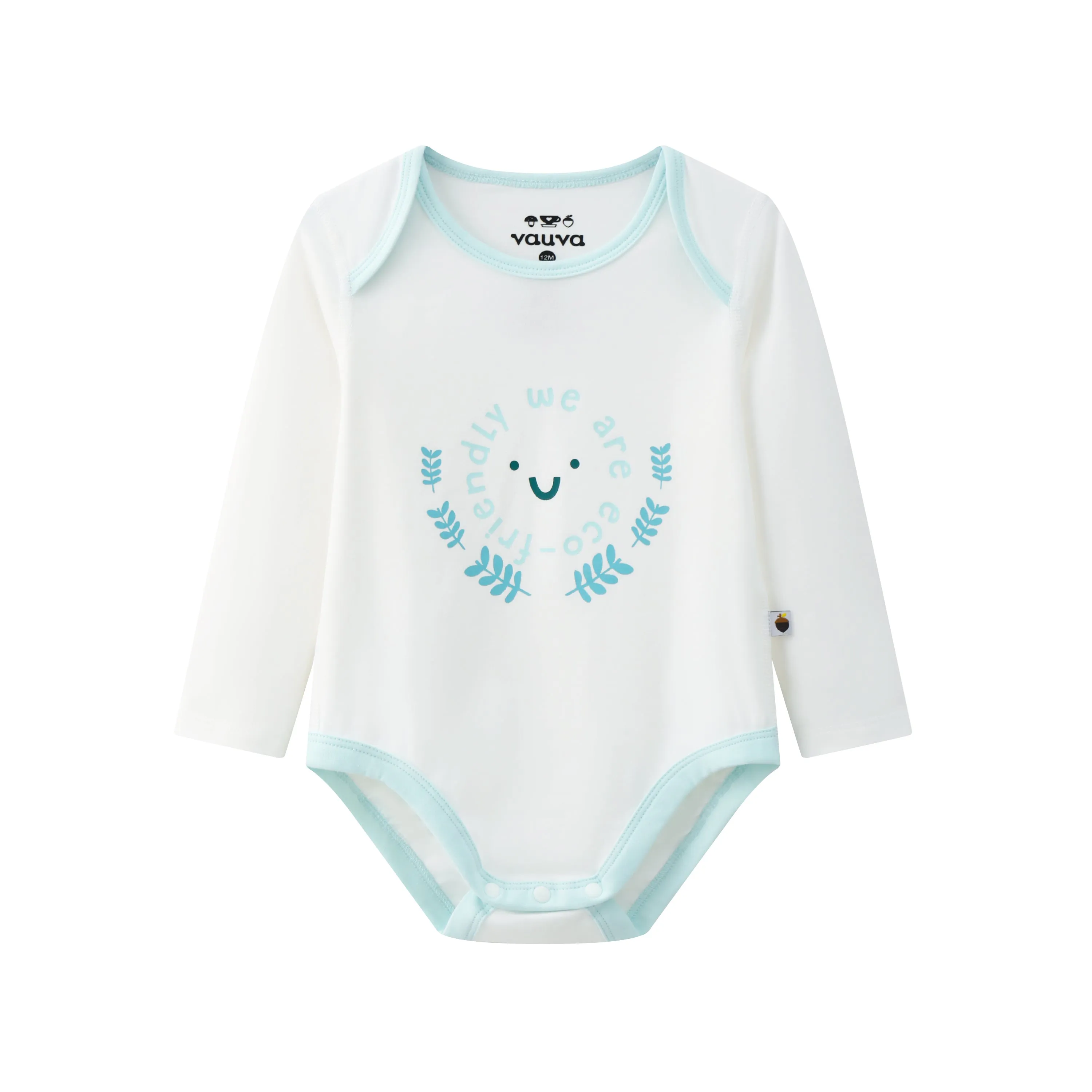 Vauva BBNS - Organic Cotton Print Pattern Bodysuits (2-pack)