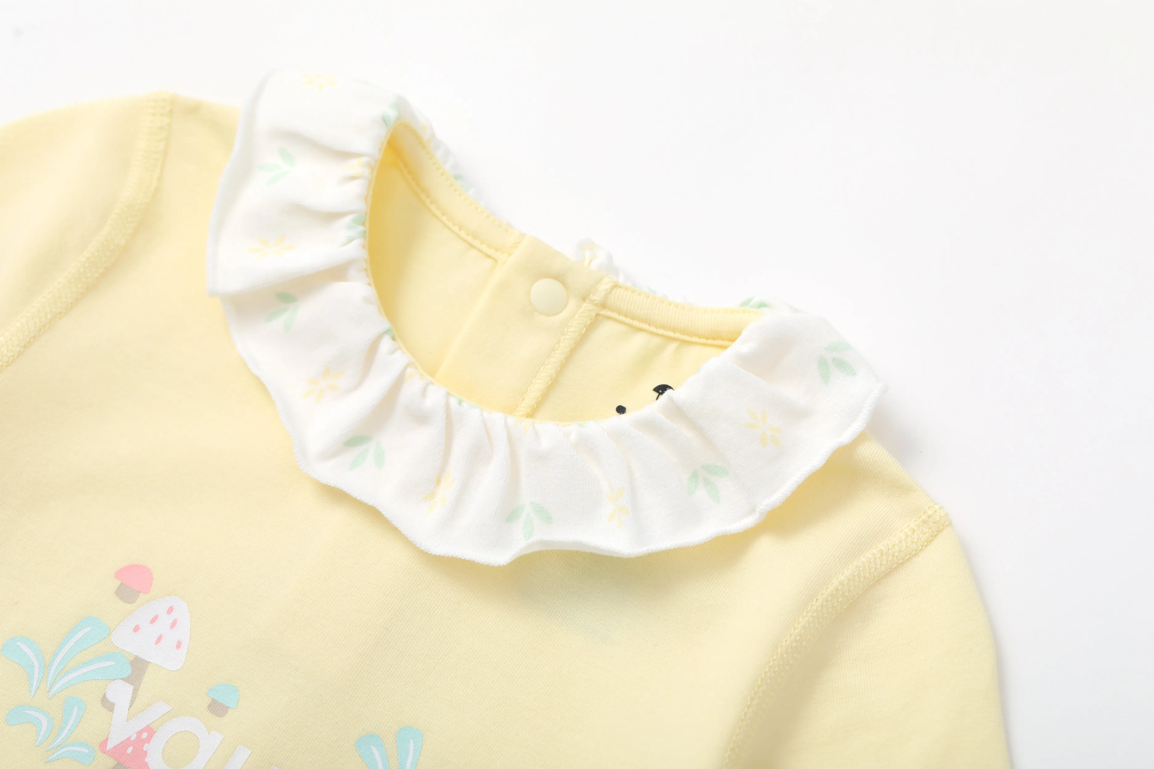 Vauva BBNS - Organic Cotton Ruffle Collar Bodysuits (2-pack)