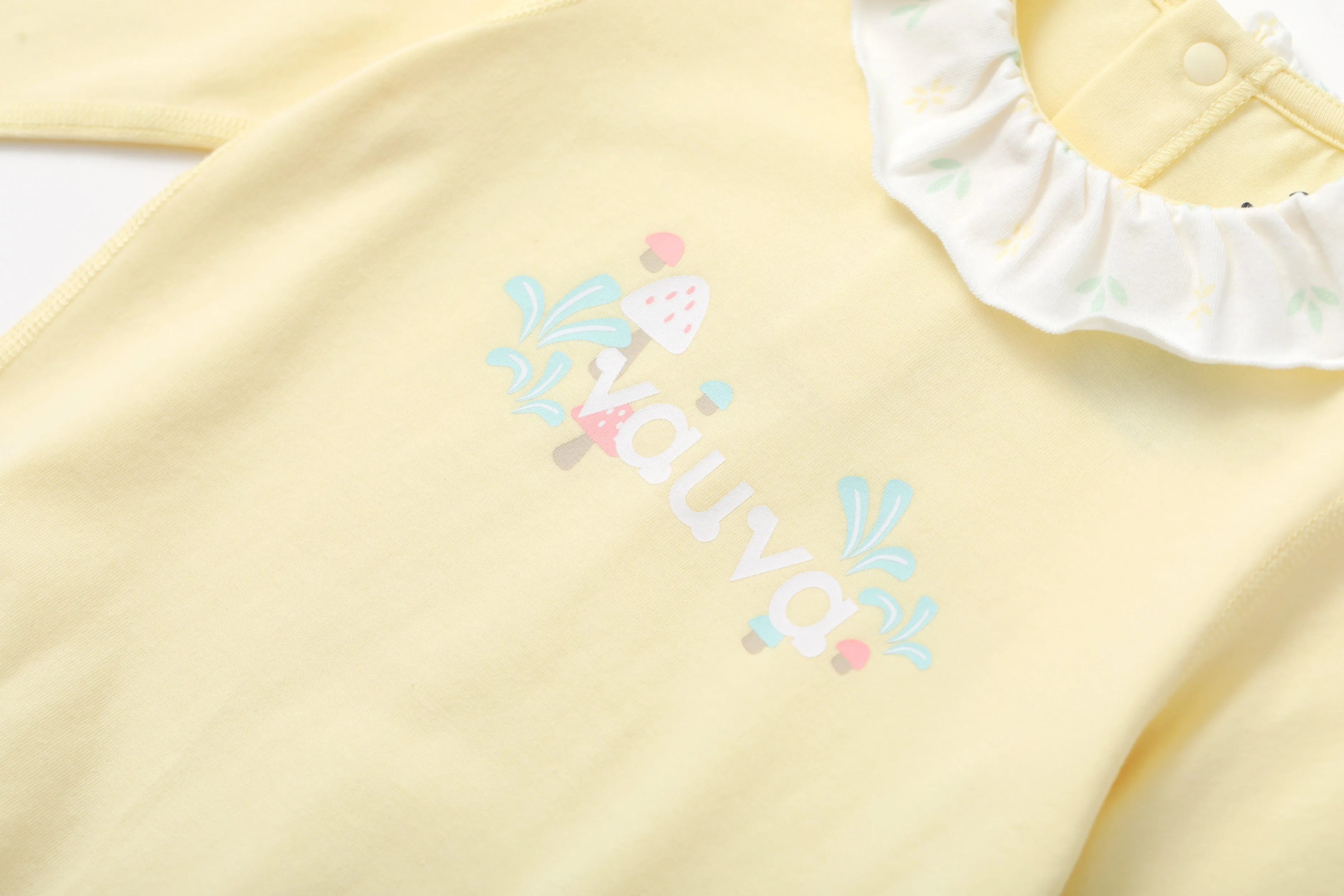 Vauva BBNS - Organic Cotton Ruffle Collar Bodysuits (2-pack)
