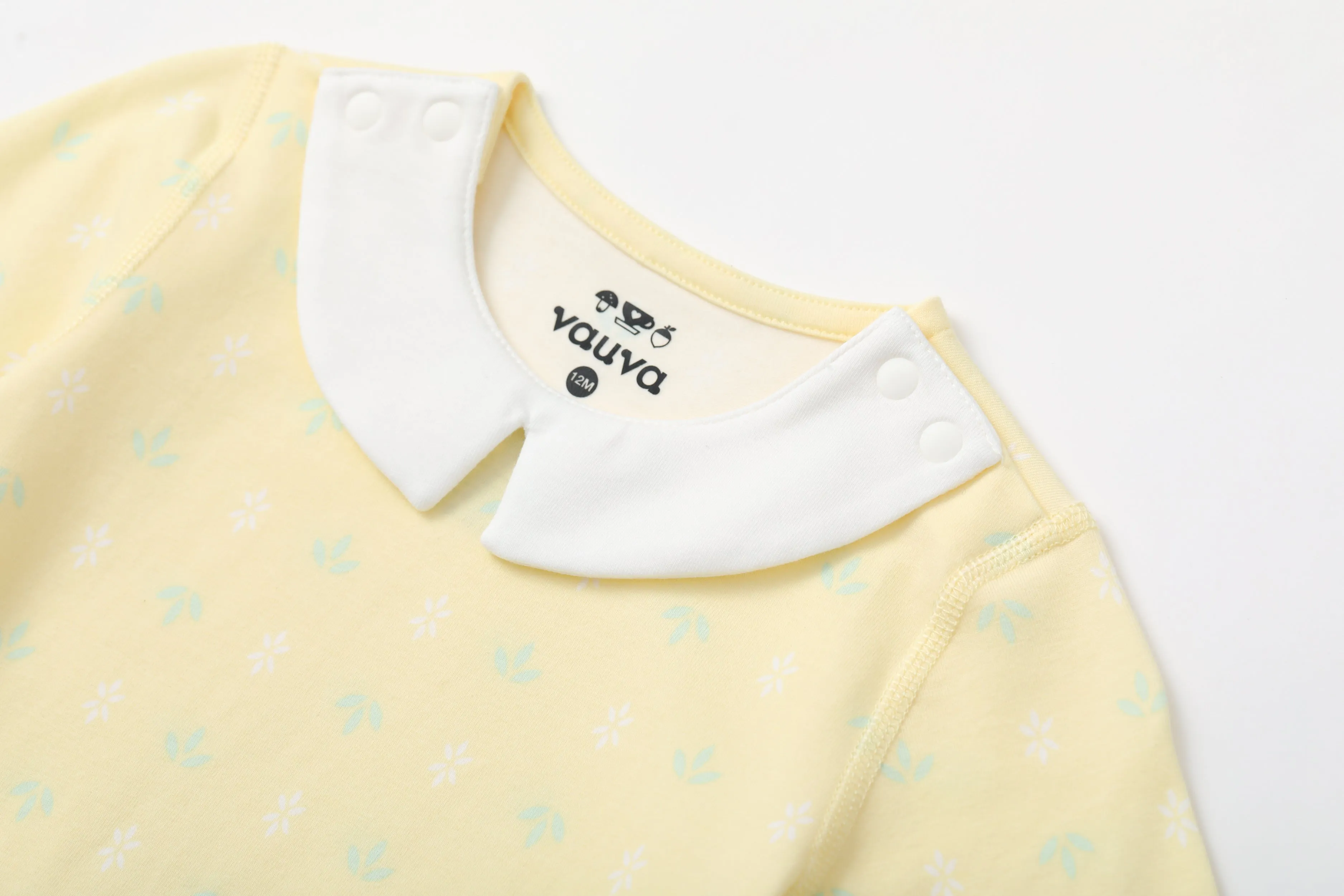 Vauva BBNS - Organic Cotton Square Collar Bodysuits (2-pack)