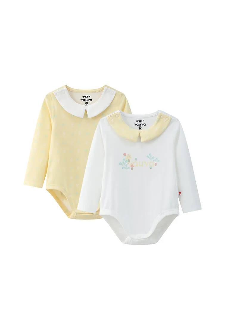 Vauva BBNS - Organic Cotton Square Collar Bodysuits (2-pack)