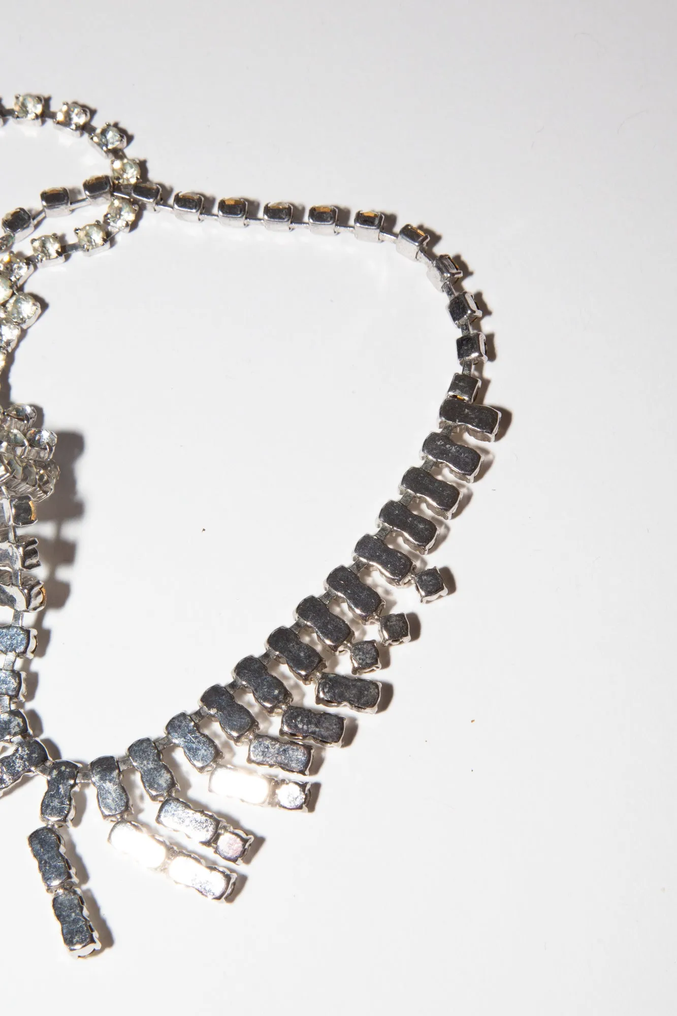 Vintage 1950s Art Deco Crystal Debutant Necklace
