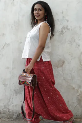 Wayfarer | Drop Crotch Pants | Red Cotton Checks