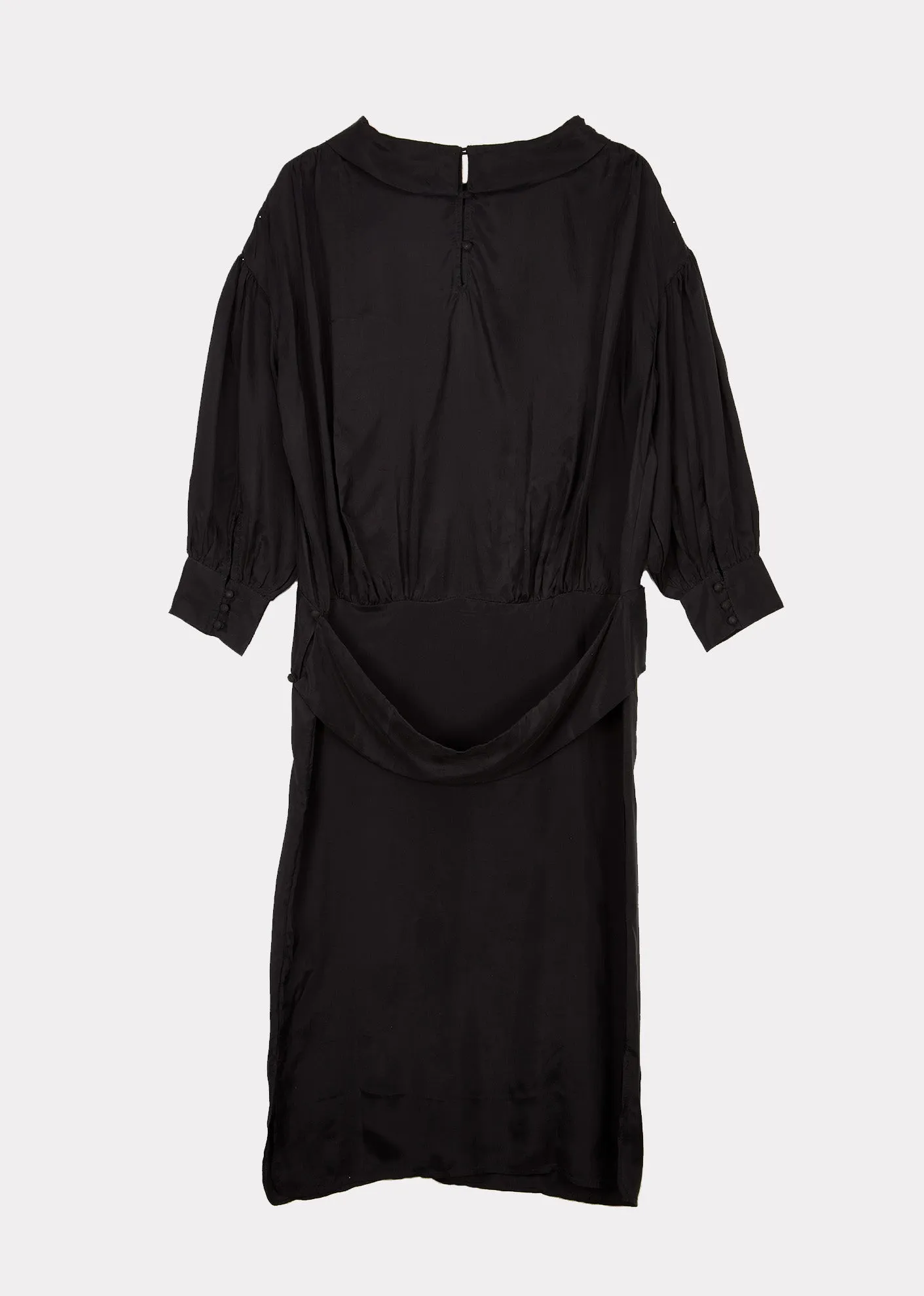 WOMAN BELT DRESS - BLACK