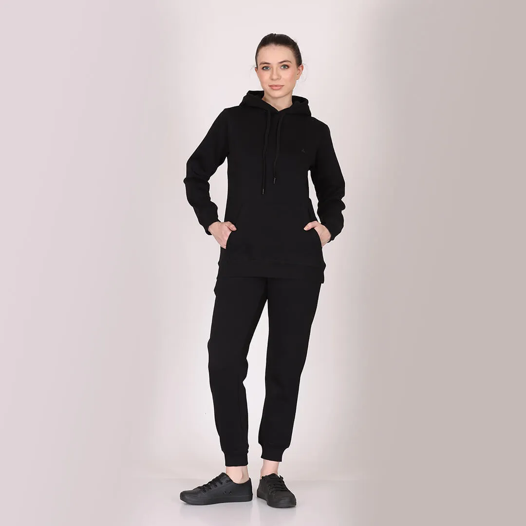 Women Basic Hoodie-Black
