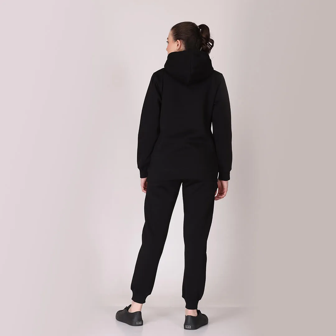 Women Basic Hoodie-Black