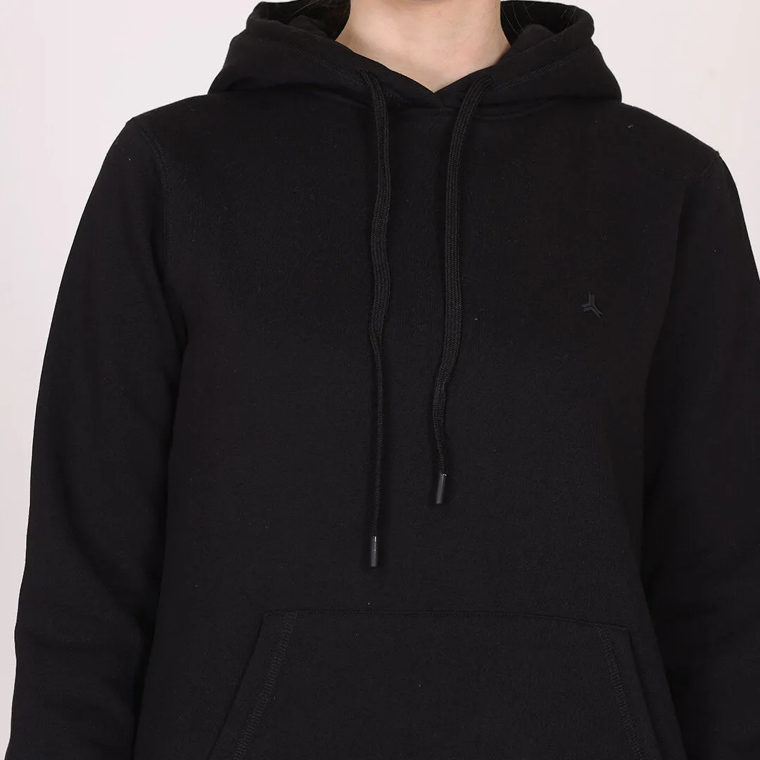 Women Basic Hoodie-Black