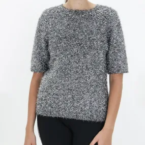 Women's Metallic Sweaters,Silver