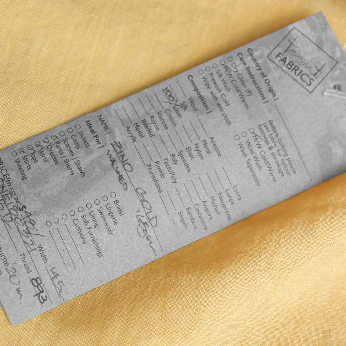 Zino Gold Washed Linen