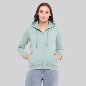 Zipper Hoodie - Apple Green